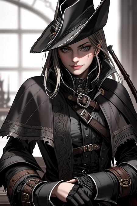 10802-333945315-((Masterpiece, best quality)),edgQuality,smirk,smug,posing for a picture_edgBB, tricorne, hunter (bloodborne),coat, torn clothes.png